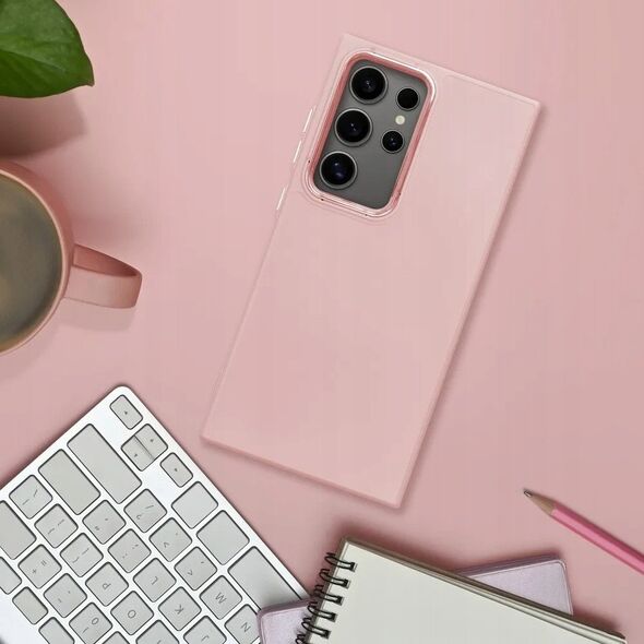 Θήκη FRAME για XIAOMI Redmi Note 14 4G (GLOBAL - 164,84mm x 78,15mm x 8,16mm) ροζ πούδρα