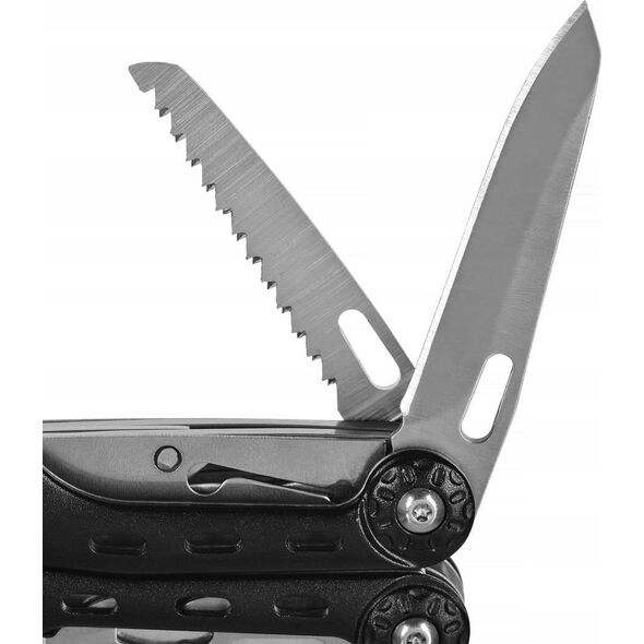 Azymut Multitool AZYMUT Turon - 10 narzędzi + karabińczyk +kabura do pasa (H-P224108)