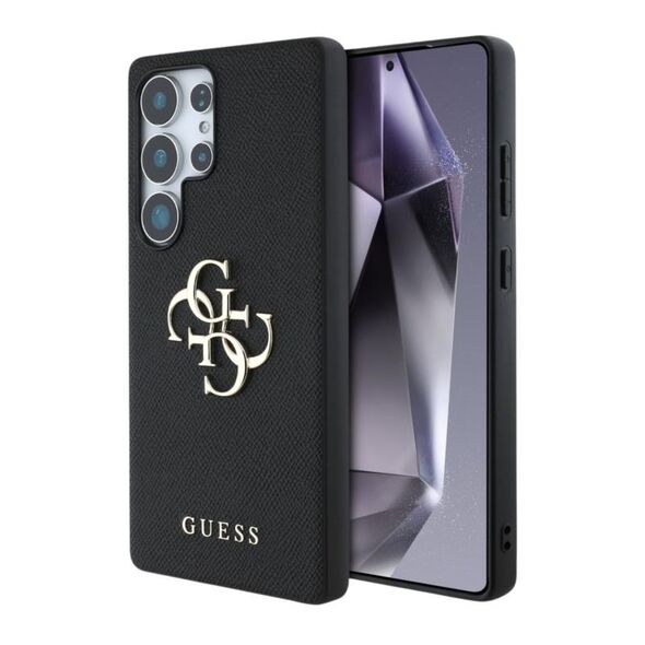 Θήκη PU Guess Samsung Galaxy S25 Ultra Hardcase Grained Big Logo 4G Μαύρο 3666339449148 3666339449148 έως και 12 άτοκες δόσεις