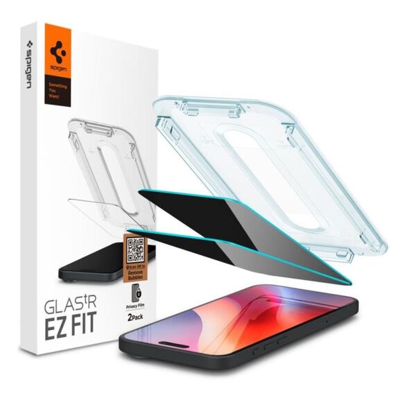 Tempered Glass Full Face Spigen Glas.tR EZ-FIT Privacy Apple iPhone 16 Pro (2 τεμ.) 8809971228701 8809971228701 έως και 12 άτοκες δόσεις