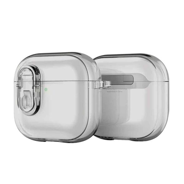Θήκη TPU & PC Dux Ducis PECL Apple AirPods 4 με Γάντζο Γκρι 6971824160499 6971824160499 έως και 12 άτοκες δόσεις