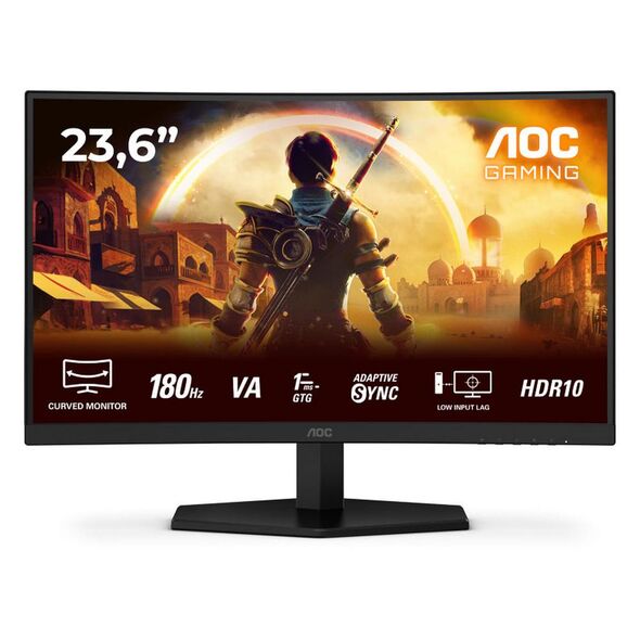 AOC C24G42E Curved FHD Gaming Monitor 24'' with Speakers (C24G42E) (AOCC24G42E) έως 12 άτοκες Δόσεις