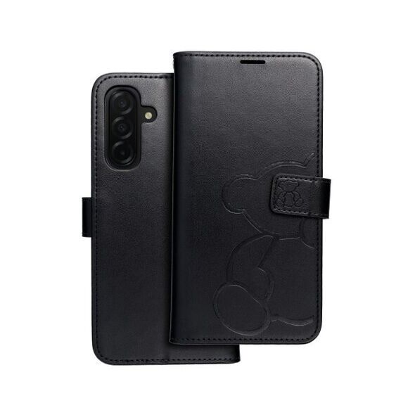 Θήκη βιβλίου MEZZO για SAMSUNG A55 5G teddy bear μαύρο