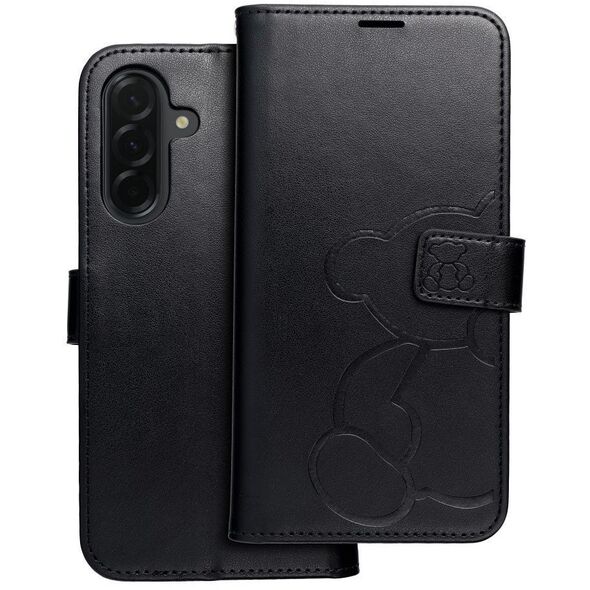 Θήκη βιβλίου MEZZO για SAMSUNG A36 5G teddy bear μαύρο