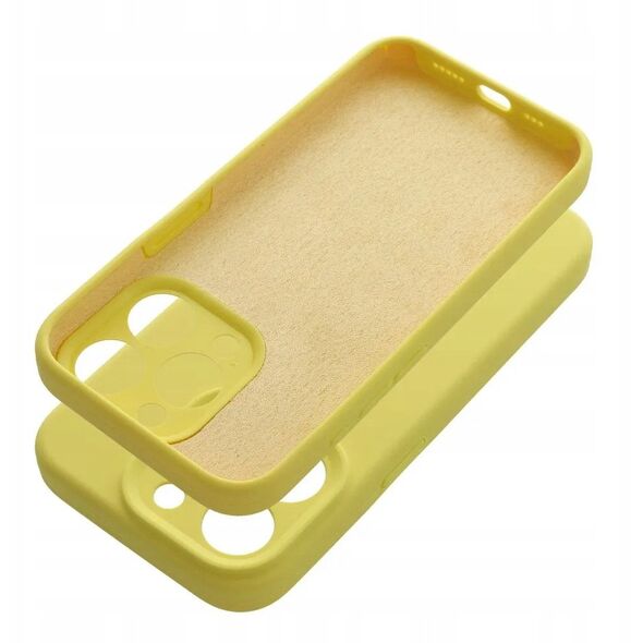 Θήκη SILICONE 2mm για IPHONE 16e (SE 4 2025) κίτρινο