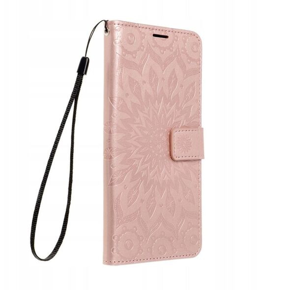 Θήκη βιβλίου MEZZO για XIAOMI Redmi Note 14 4G (GLOBAL - 164,84mm x 78,15mm x 8,16mm) mandala ροζ χρυσό