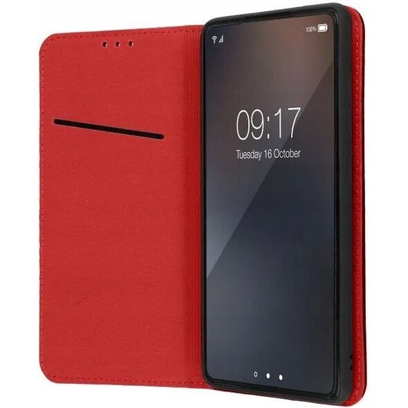 Καμπύρα SMART PRO Book δερμάτινη για XIAOMI Redmi Note 14 PRO 4G μπορντό