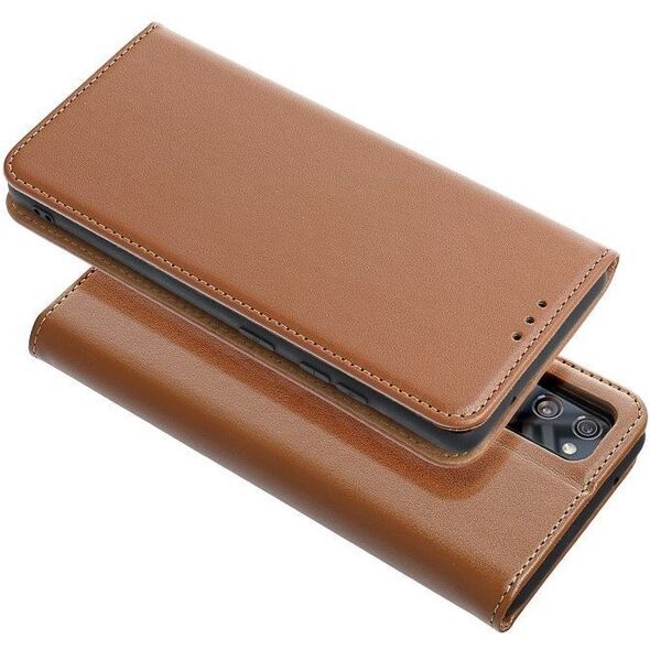 Θήκη SMART PRO Book δερμάτινη για XIAOMI Redmi Note 14 4G (GLOBAL - 164,84mm x 78,15mm x 8,16mm) καφέ