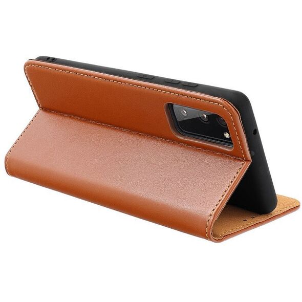 Θήκη SMART PRO Book δερμάτινη για XIAOMI Redmi Note 14 4G (GLOBAL - 164,84mm x 78,15mm x 8,16mm) καφέ