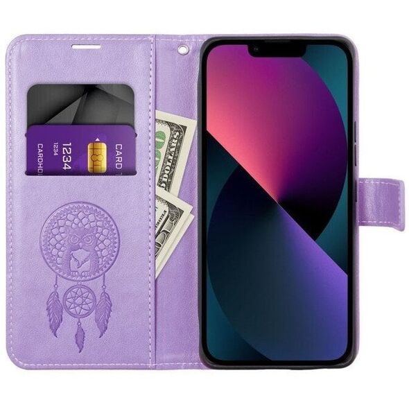 Θήκη βιβλίου MEZZO για XIAOMI Redmi Note 14 PRO 4G ονειροπαγίδα μοβ