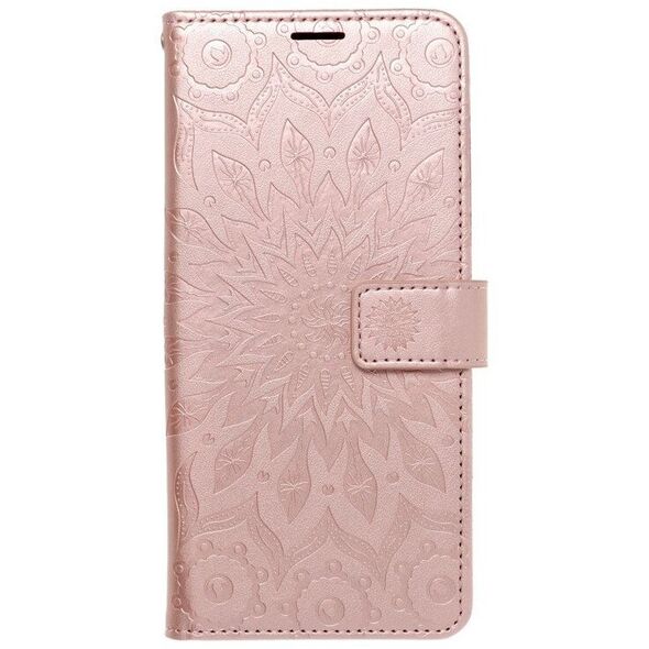 Θήκη MEZZO Book για XIAOMI Redmi Note 14 PRO 4G mandala ροζ χρυσό