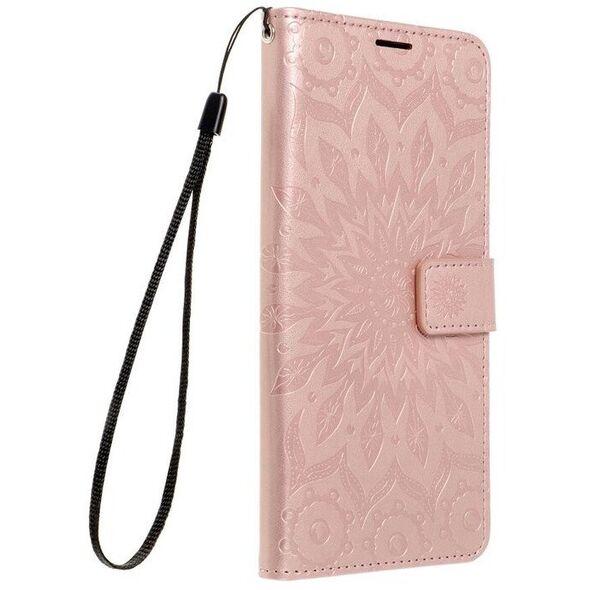 Θήκη MEZZO Book για XIAOMI Redmi Note 14 PRO 4G mandala ροζ χρυσό