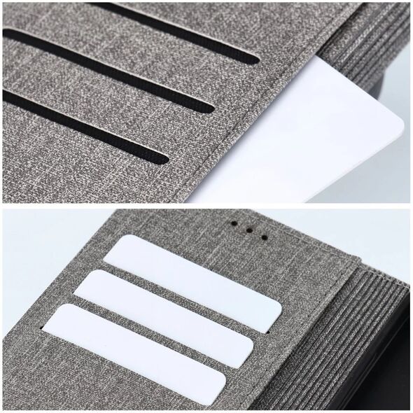 Θήκη GOMMA Book για XIAOMI Redmi Note 14 4G (GLOBAL - 164,84mm x 78,15mm x 8,16mm) γκρι