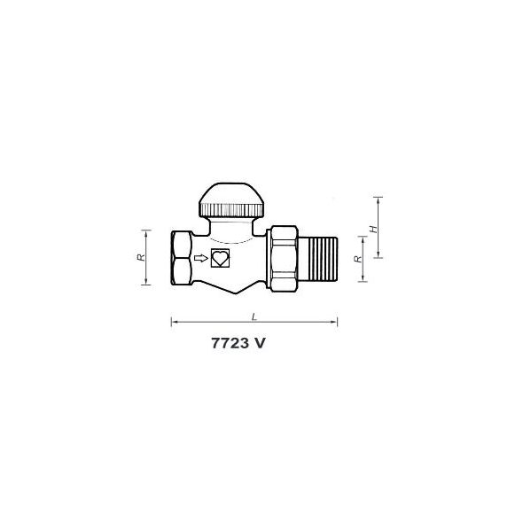 Herz Zawór grzejnikowy termostatyczny prosty TS-90 1/2" - (1772367)
