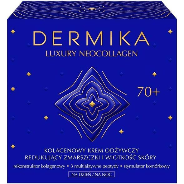 Dermika Luxury Neocollagen 70+ Kolagenowy krem odżywczy do redukcji zmarszczek i wiotkości skóry 50ml