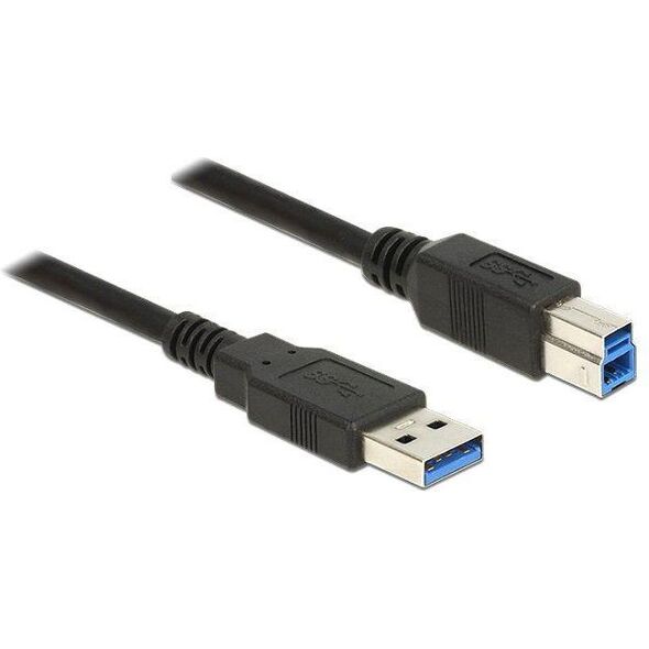 Kabel USB Delock USB-A - USB-B 3 m Czarny (85069)