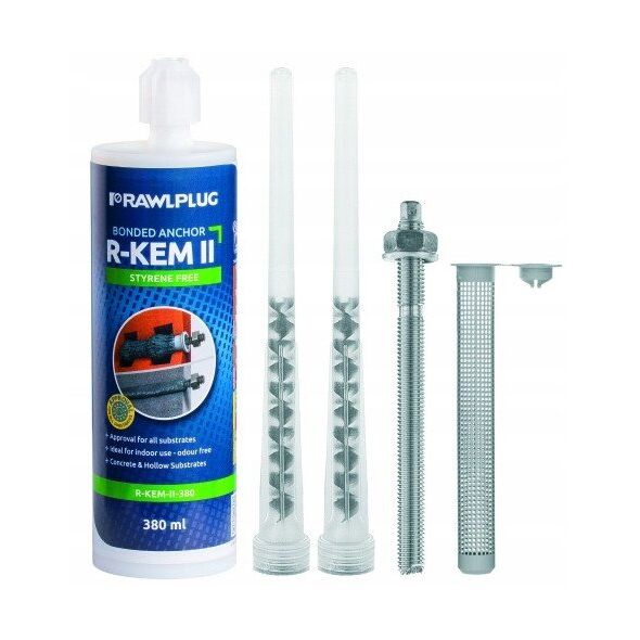 Rawlplug R-KEM II Πολυεστερική ρητίνη χωρίς στυρένιο 175 ml - 10τμχ - R-KEM-II-175