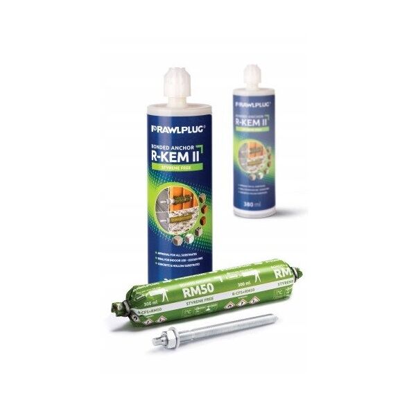 Rawlplug R-KEM II Πολυεστερική ρητίνη χωρίς στυρένιο 175 ml - 10τμχ - R-KEM-II-175
