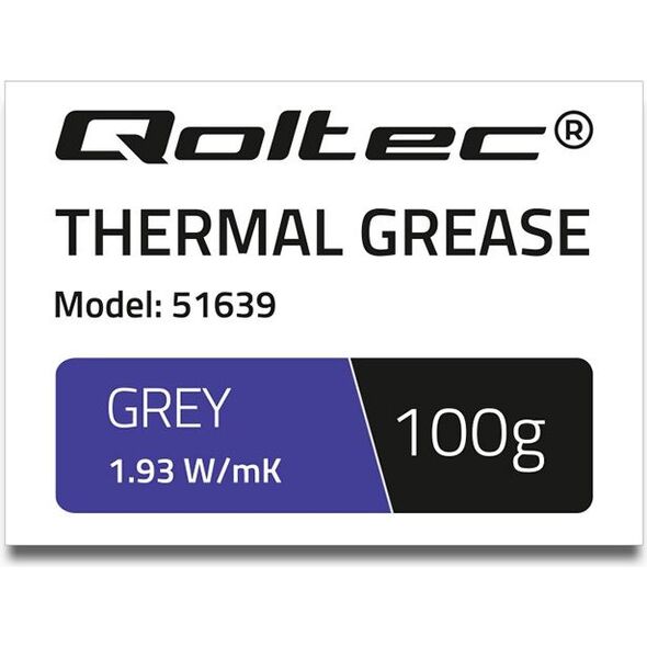 Pasta termoprzewodząca Qoltec Grey 100g (51639)