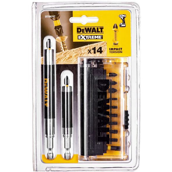 Dewalt zestaw bitów udarowych 14 sztuk (DT70574T-QZ)