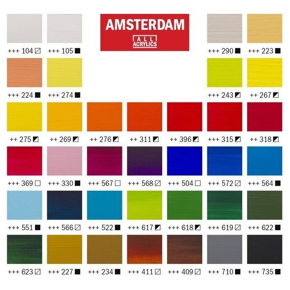 Artequipment TALENS AMSTERDAM ZESTAW 36X20 ML GENERAL SELECTION uniw