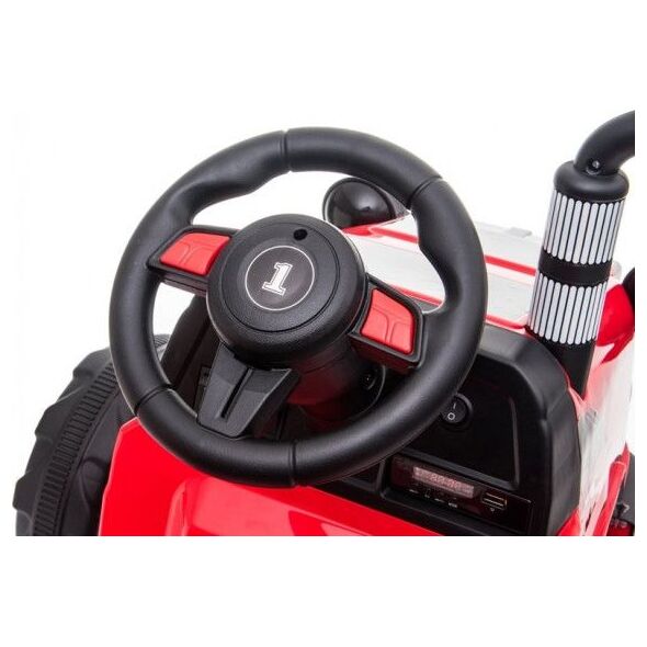 Lean Cars Traktor na Akumulator z Przyczepą CH9959 Czerwony
