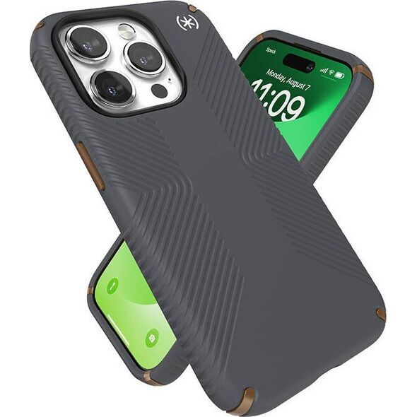 Speck Speck Presidio2 Grip - Etui iPhone 15 Pro (Charcoal Grey / Cool Bronze / White)