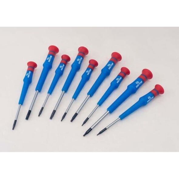 King Tony ZESTAW WKRĘTAKÓW PRECYZYJNYCH 9cz. TORX T4 - T20 x 40/50mm, PUDEŁKO PLAST. King Tony