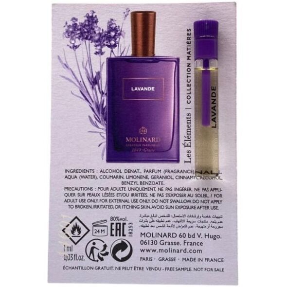 Molinard Molinard, Les Elements - Lavande, Eau του Parfum, For Women, 1 ml *Vial For Women
