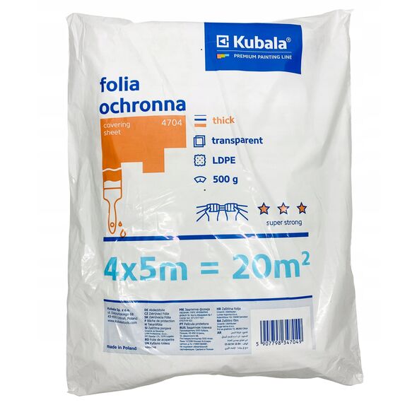 Kubala Protective film, strong 25 micron. 4x5m 20 sq/m.