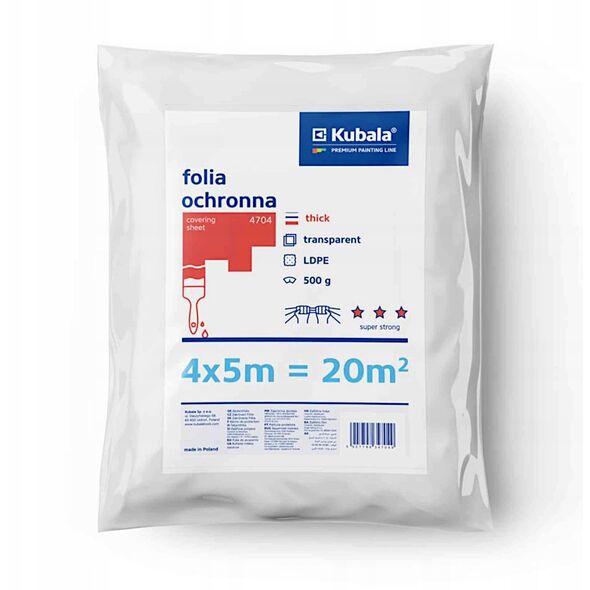 Kubala Protective film, strong 25 micron. 4x5m 20 sq/m.