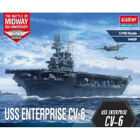 Academy Model plastikowy Statek USS CV-6 Enterprise Battle of Midway Academy