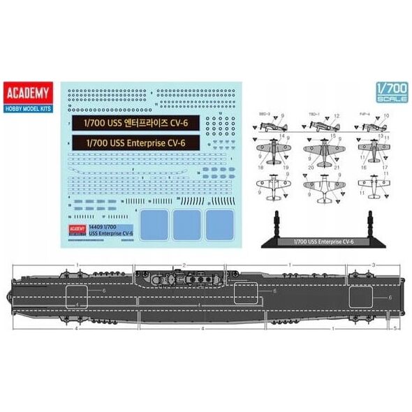 Academy Model plastikowy Statek USS CV-6 Enterprise Battle of Midway Academy