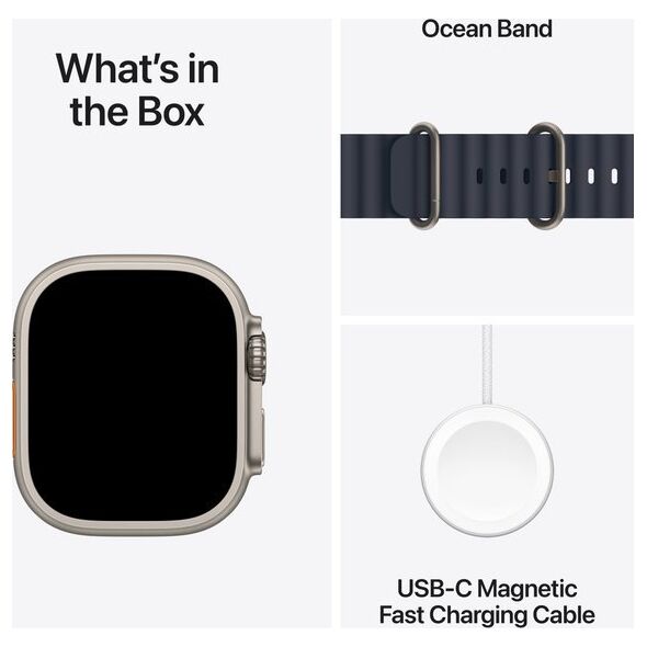 Smartwatch Apple Watch Ultra 2 GPS + Cellular 49mm Titanium Case Ocean Band Granatowy (MX4D3)