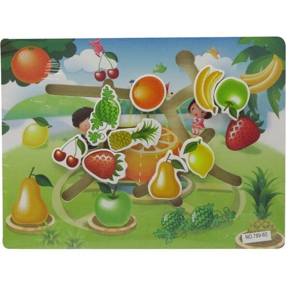Ramiz Drewniany Zestaw Puzzli Owoce Warzywa