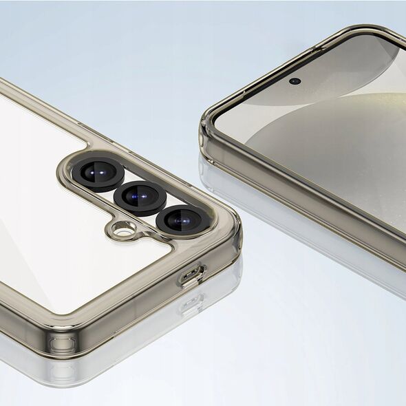 Θήκη Outer Space Case για Samsung Galaxy S25 Edge με ελαστικό πλαίσιο - ημιδιαφανές, μαύρο