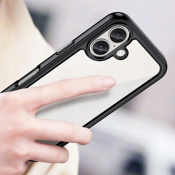 Θήκη Outer Space Case για iPhone 16e κάλυμμα με ελαστικό πλαίσιο - μαύρο