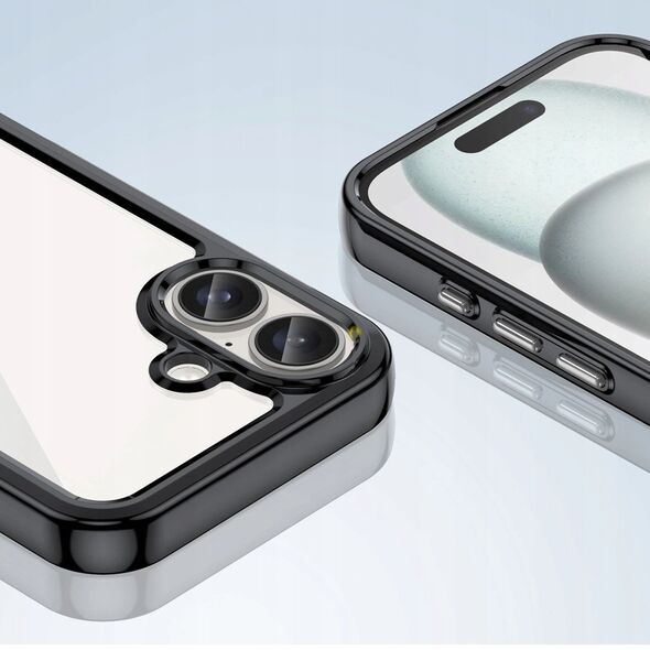 Θήκη Outer Space Case για iPhone 16e κάλυμμα με ελαστικό πλαίσιο - μαύρο