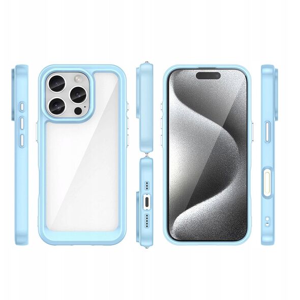 Θήκη Outer Space Case για iPhone 16e κάλυμμα με ελαστικό πλαίσιο - μπλε