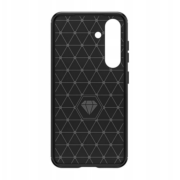Θήκη σιλικόνης Carbon Case για Samsung Galaxy S25 Edge - μαύρο