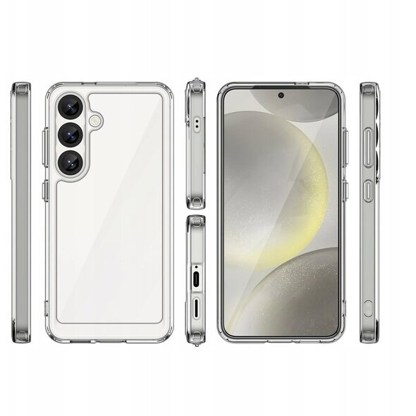 Θήκη Outer Space Case για Samsung Galaxy S25 Edge με ελαστικό πλαίσιο - διαφανές
