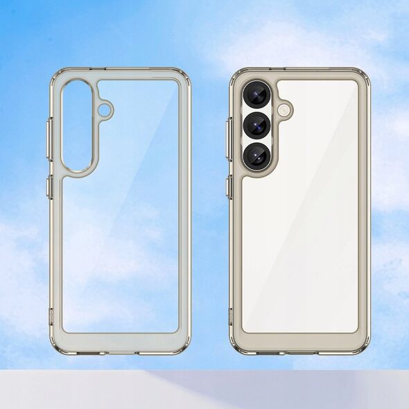 Θήκη Outer Space Case για iPhone 16e με ελαστικό πλαίσιο - ημιδιαφανές, μαύρο