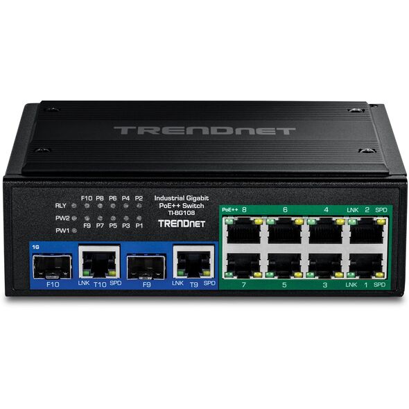 TRENDnet 10-Port Βιομηχανικός Gigabit 400W PoE++ DIN-Rail Διακόπτης