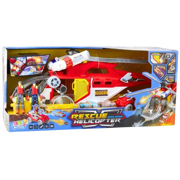 Helikopter Ratunkowy Wielofunkcyjny Akcesoria Zestaw Światła Dźwięki LEAN Toys