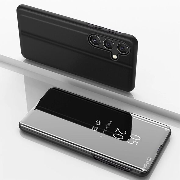 Θήκη Clear View για Samsung Galaxy A16 / A16 5G με καπάκι - μαύρο