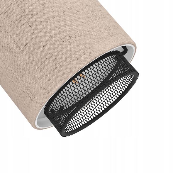 Φωτιστικό σποτ EGLO ROSLEY, 1 x E27, μέγιστο 40 W, μαύρο/φυσικό λινό, 11x9x18.5cm