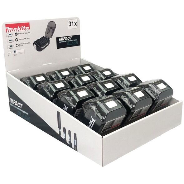 Σετ Μύτες Μαύρου Χρώματος 12x Impact 31 τεμ. από Makita