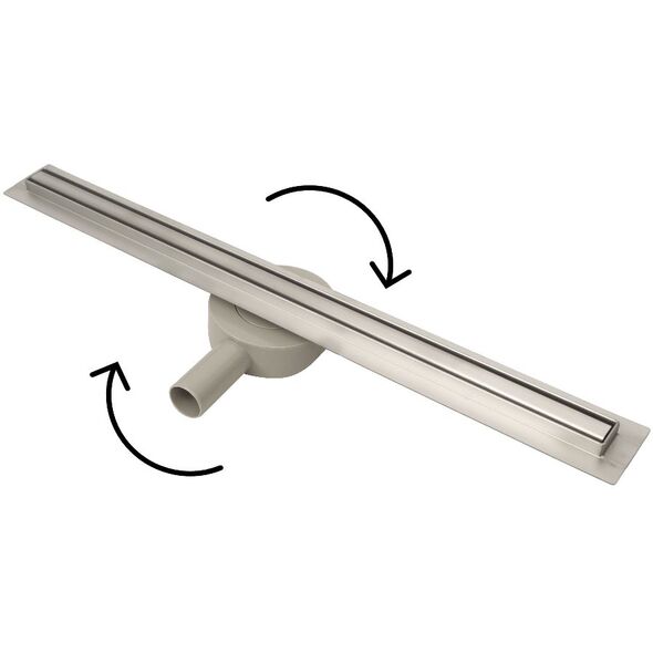 Ανοξείδωτο κανάλι ντους BIELBET Slim, 800 mm, σύνδεση ρυθμιζόμενη 360°
