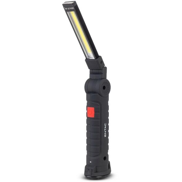 Φακός LED ENTAC, IP65, 3W+1W, 120lm, επαναφορτιζόμενος μέσω USB, 15.4 x 4.8 x 5.3 cm