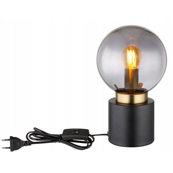 Επιτραπέζιο φωτιστικό GLOBO MARKA, 1xE14, 25W, 230V, καλώδιο 1.5m, μέταλλο, μαύρο χρώμα, o15x24.5cm